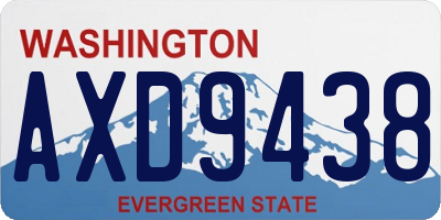 WA license plate AXD9438