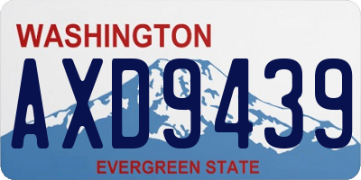 WA license plate AXD9439