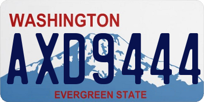 WA license plate AXD9444