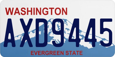 WA license plate AXD9445
