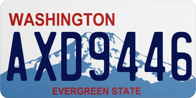 WA license plate AXD9446
