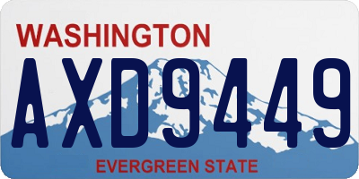 WA license plate AXD9449