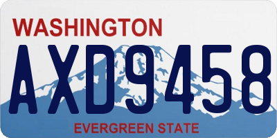 WA license plate AXD9458