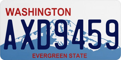 WA license plate AXD9459
