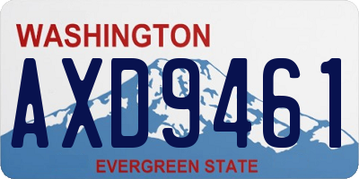 WA license plate AXD9461