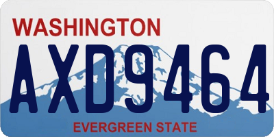 WA license plate AXD9464