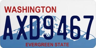 WA license plate AXD9467