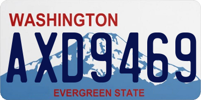 WA license plate AXD9469