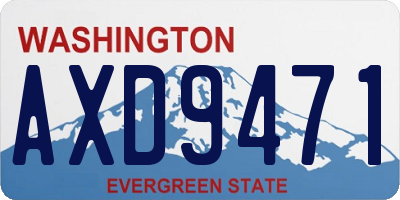 WA license plate AXD9471