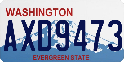 WA license plate AXD9473