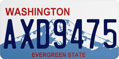 WA license plate AXD9475