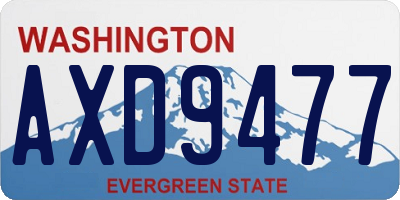 WA license plate AXD9477
