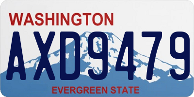 WA license plate AXD9479