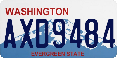 WA license plate AXD9484