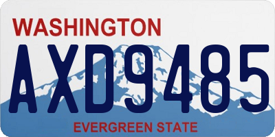 WA license plate AXD9485