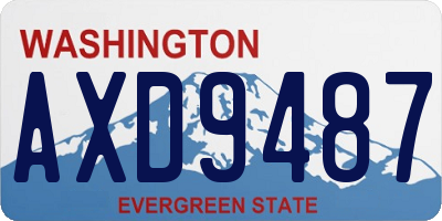 WA license plate AXD9487