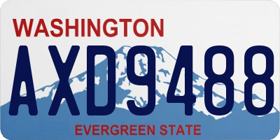 WA license plate AXD9488