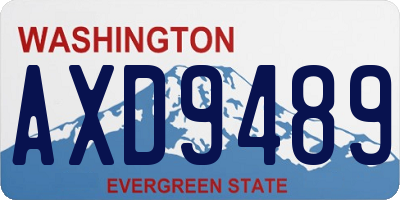 WA license plate AXD9489