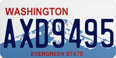 WA license plate AXD9495