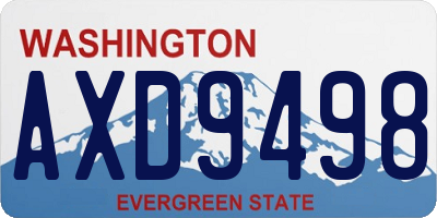 WA license plate AXD9498