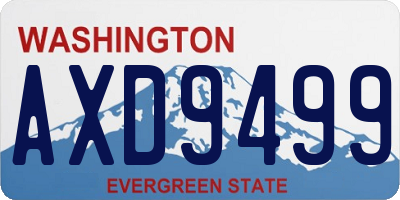 WA license plate AXD9499