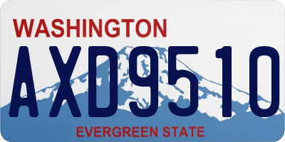 WA license plate AXD9510