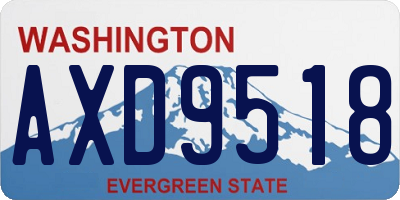 WA license plate AXD9518