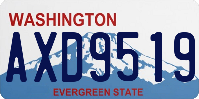 WA license plate AXD9519