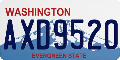 WA license plate AXD9520