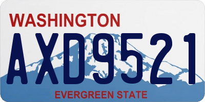 WA license plate AXD9521
