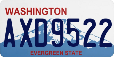 WA license plate AXD9522