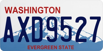 WA license plate AXD9527