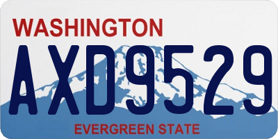 WA license plate AXD9529