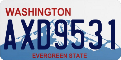 WA license plate AXD9531