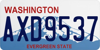 WA license plate AXD9537