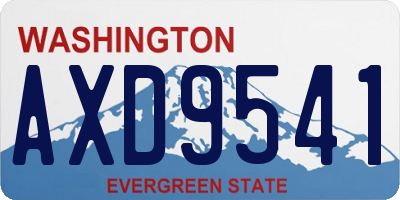 WA license plate AXD9541