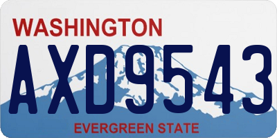 WA license plate AXD9543