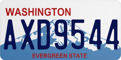 WA license plate AXD9544