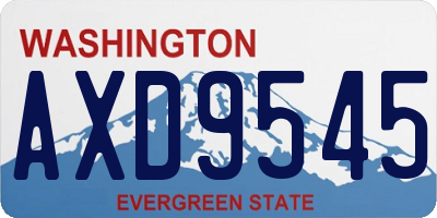 WA license plate AXD9545