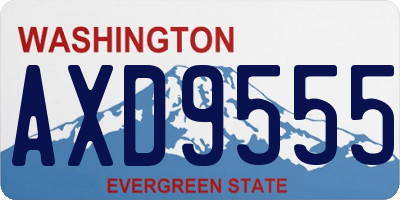 WA license plate AXD9555