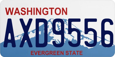 WA license plate AXD9556