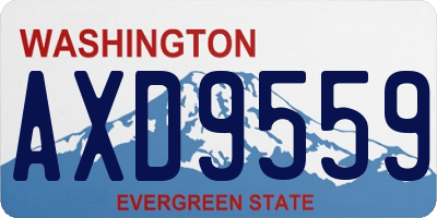 WA license plate AXD9559