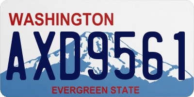 WA license plate AXD9561