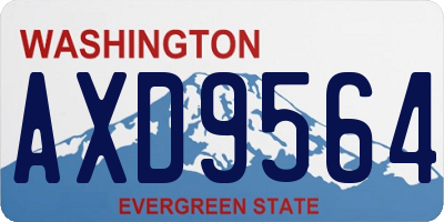 WA license plate AXD9564
