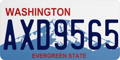 WA license plate AXD9565