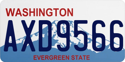 WA license plate AXD9566