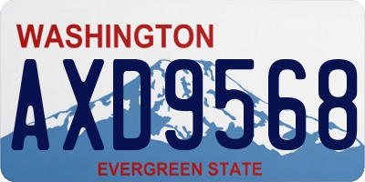 WA license plate AXD9568