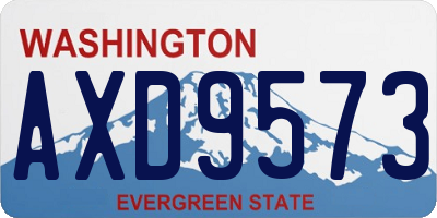 WA license plate AXD9573