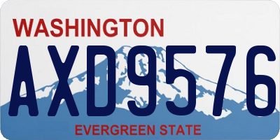 WA license plate AXD9576