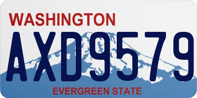 WA license plate AXD9579